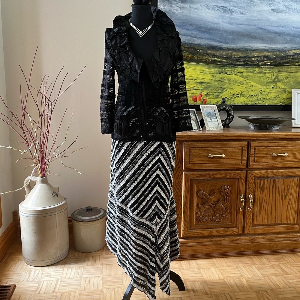 Joseph Ribkoff Asymmetrical Maxi Skirt